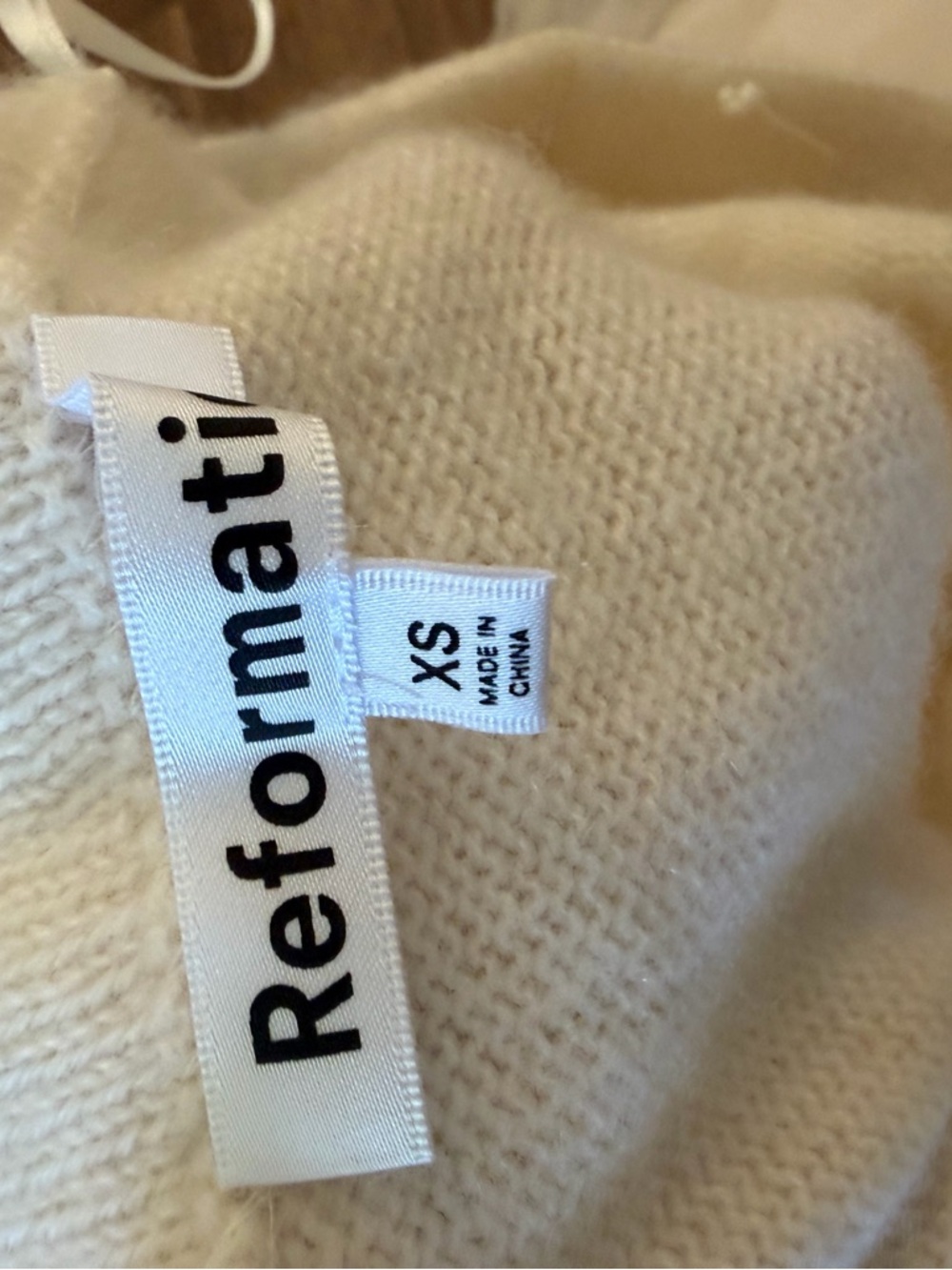 Reformation Sable cashmere Strapless Cream Tulle Mini Dress - Picture 5 of 9
